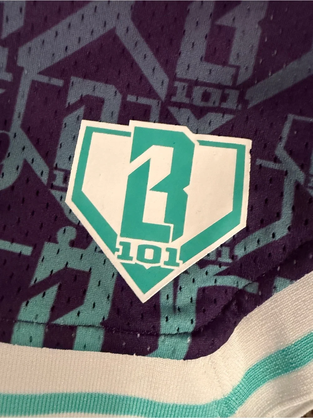 Baseball lifestyle  Purple & Teal Athletic Shorts size large